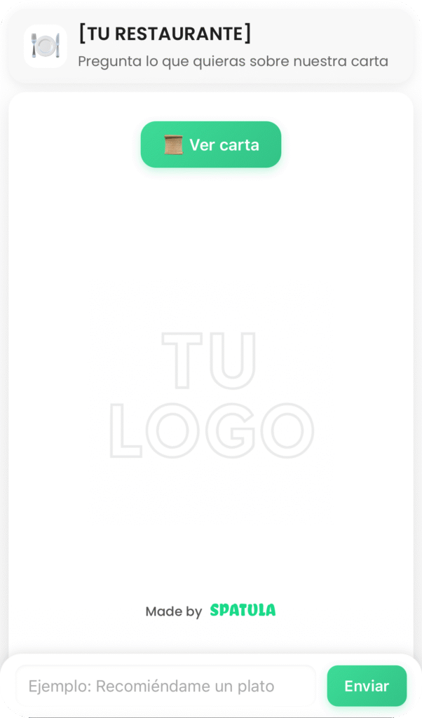 Interfaz de la Inteligencia Artificial de Spatula